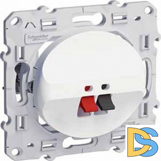 Розетка аудио для колонок 1-ая, Белый, серия Odace, Schneider Electric