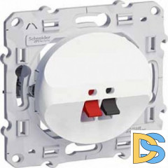 Розетка аудио для колонок 1-ая, Белый, серия Odace, Schneider Electric