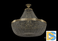 Люстра на штанге Bohemia Ivele Crystal 19051/H1/80IV G