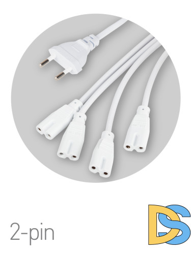 Разветвитель сетевой для линейных светильников Эра Разветвитель 4х IEC C7 2 м Б0061036