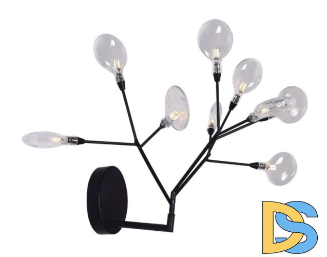 Бра Crystal Lux Evita AP9 BLack/Transparent