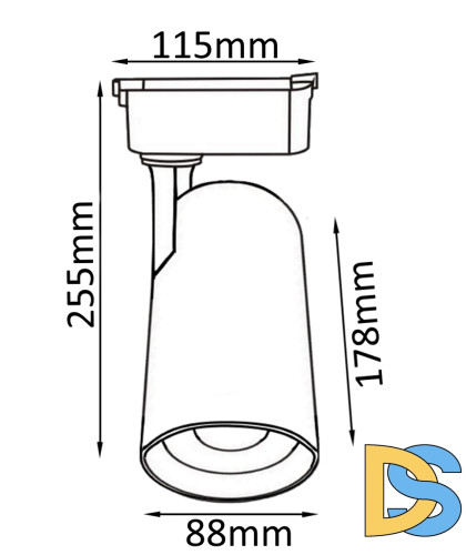 Трековый светильник Crystal Lux CLT 0.31 006 CLT 0.31 006 40W BL