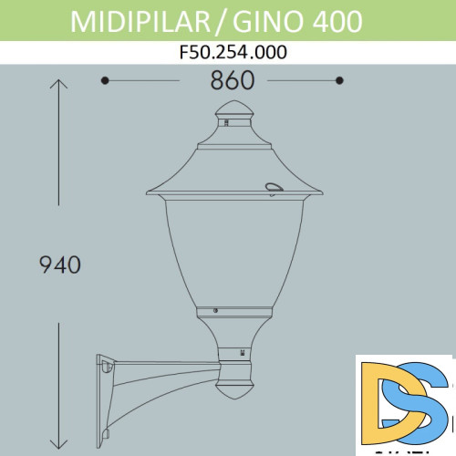 Уличный настенный светильник Fumagalli F50.254.000.AXE27