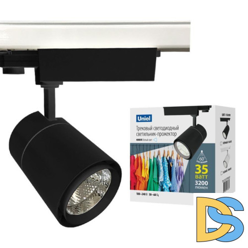 Трековый светодиодный светильник Uniel ULB-T52-35W/4000K/A Black UL-00007500