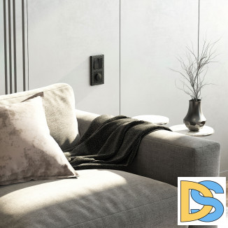 Рамка на 2 поста (черный) W0022408