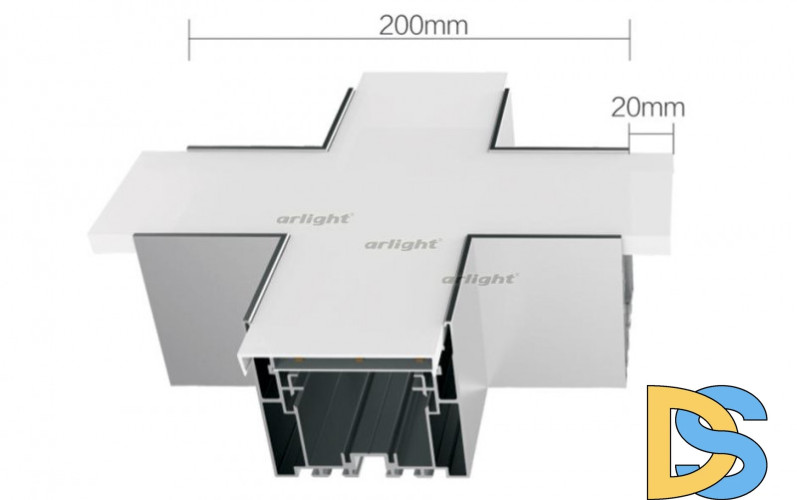 Угол Arlight S2-LINE-7977-X90 крестовой 021265