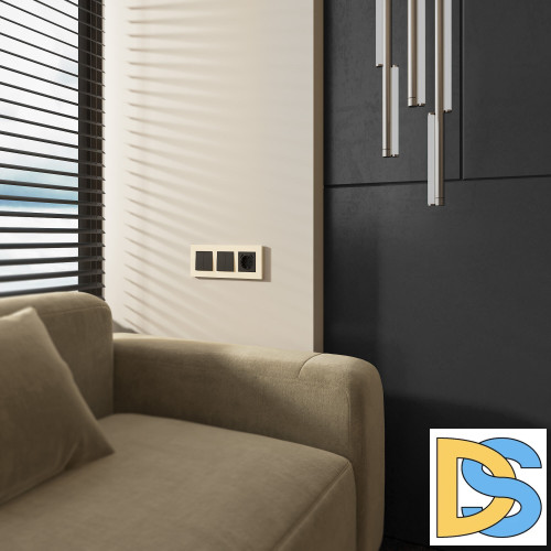 Рамка на 3 поста Werkel Slab (айвори матовый) W0032962