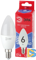 Лампа светодиодная Эра E14 6W 6500K LED B35-6W-865-E14 R Б0045339