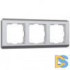 Рамка на 3 поста (серебряный) W0032106