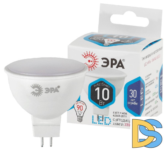 Лампа светодиодная Эра GU5.3 10W 4000K LED MR16-10W-840-GU5.3 Б0032996