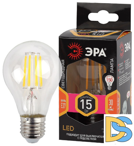 Лампа светодиодная Эра E27 15W 2700K F-LED A60-15W-827-E27 Б0046981