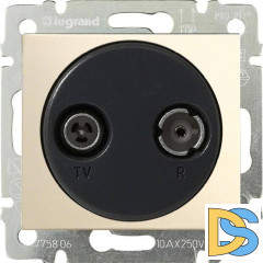 Розетка TV-R оконечная Legrand Valena слоновая кость 774333