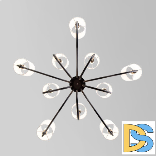 Подвесная люстра Eurosvet Abbey 60164/10 черный a065748