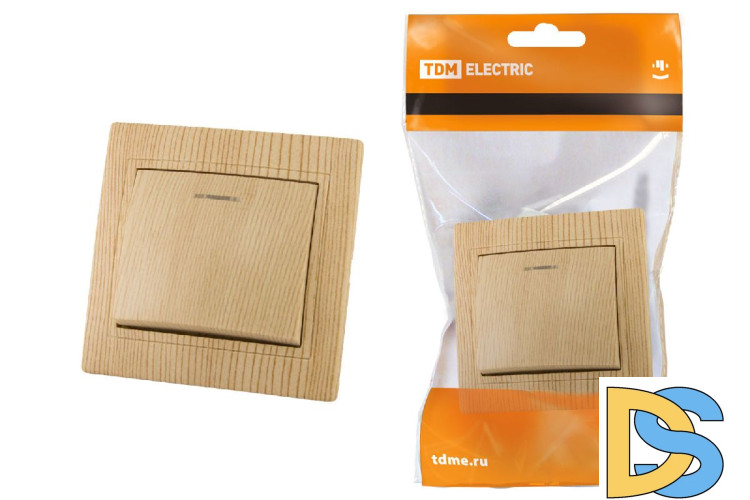 Выключатель одноклавишный с подсветкой Таймыр TDM Electric SQ1814-0204