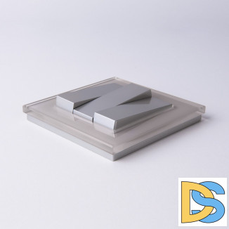 Рамка на 1 пост (дымчатый,стекло) W0011117