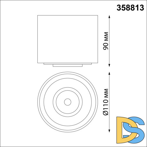 Накладной светильник Novotech Gesso 358813