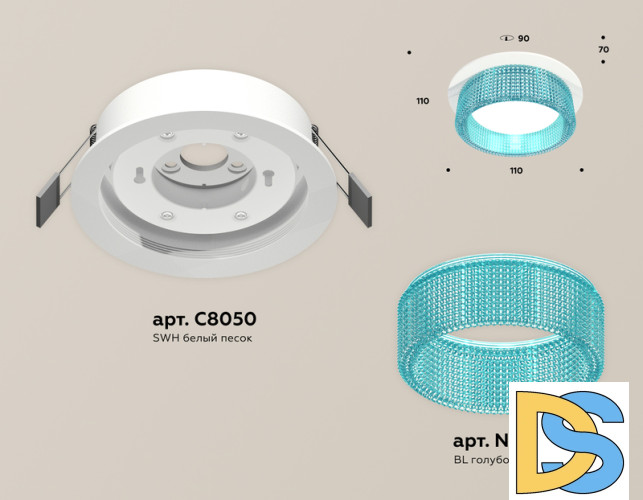 Встраиваемый светильник Ambrella Light Techno Spot XC8050033 (C8050, N8488)
