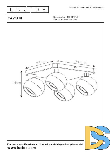 Спот Lucide Favori 09932/04/31