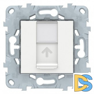 Розетка компьютерная 1-ая кат.6, RJ-45 (интернет), Белый, серия Unica New, Schneider Electric
