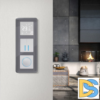 Рамка из стекла на 3 поста Elite графит W0032440