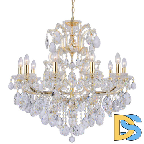 Подвесная люстра Crystal Lux Isabel SP11 Gold/Transparent