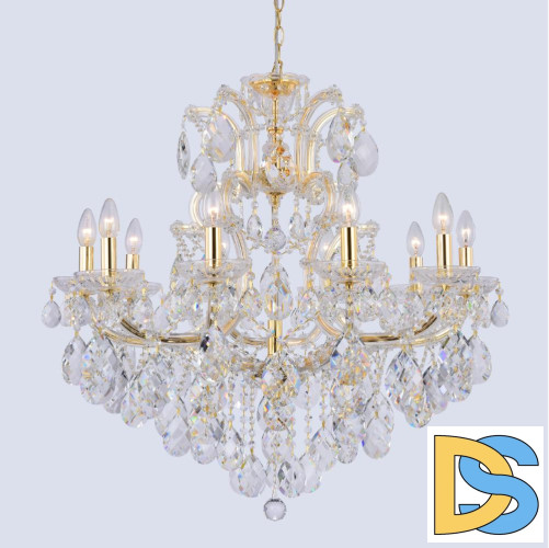 Подвесная люстра Crystal Lux Isabel SP11 Gold/Transparent