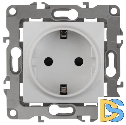 Розетка ЭРА 12 2P E Schuko со шторками 16A 250V 12-2102-01 Б0014687