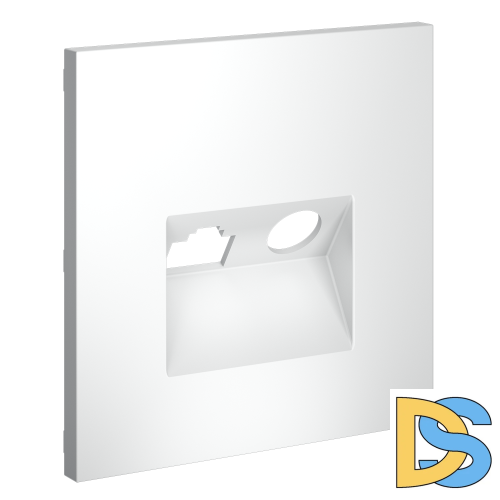 Накладка для розетки TV+RJ45 кат. 6, S70 (белый матовый)