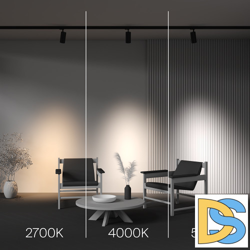 Трековый трехфазный светильник Maytoni Focus Led TR197-3-30WCCT-M-B