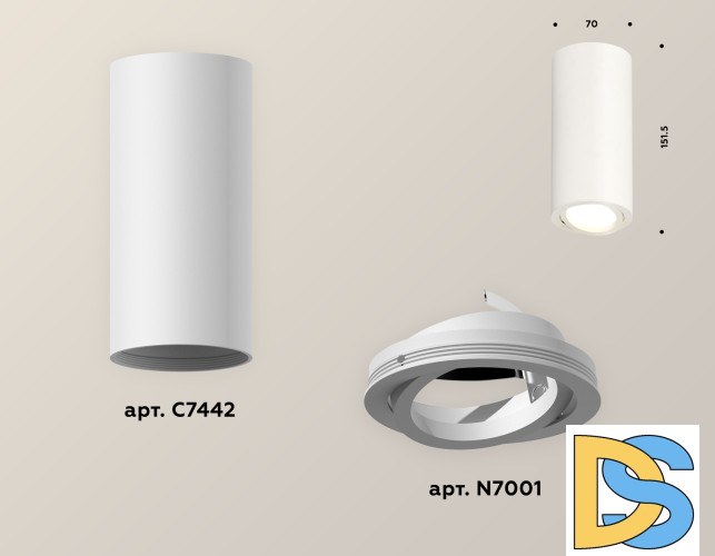 Накладной поворотный светильник Ambrella Light Techno XS7442001 (C7442, N7001)