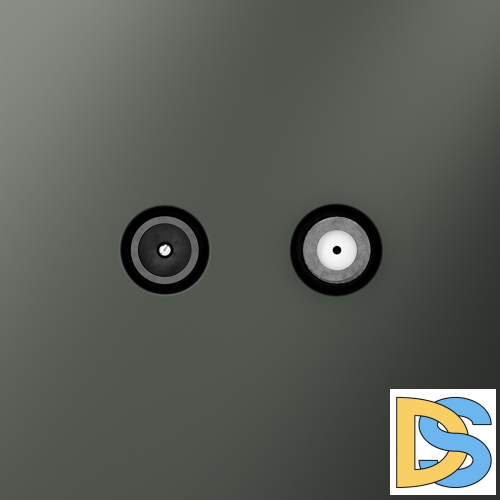 Розетка телевизионная встраиваемая VOLTUM S70 оконечная TV+SAT, (титан)