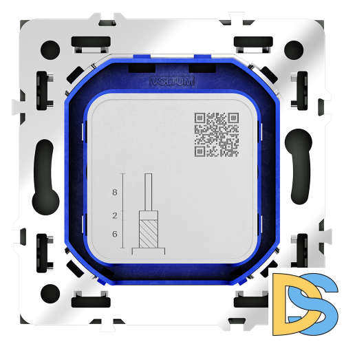 Розетка телевизионная встраиваемая VOLTUM S70 оконечная TV+SAT, (титан)