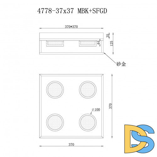 Потолочная люстра iLedex Link 4778-37x37 MBK+SGD