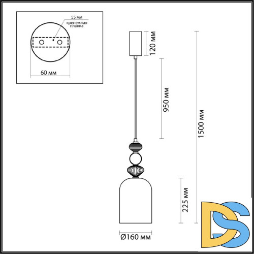 Подвесной светильник Odeon Light Palleta 5046/12L