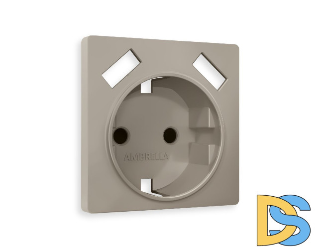 Лицевая панель для розетки с/з со шторками 2USB A+A Ambrella Volt Alfa AP3690