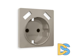 Лицевая панель для розетки с/з со шторками 2USB A+A Ambrella Volt Alfa AP3690