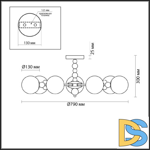 Люстра на штанге Lumion Sunday 6525/7C