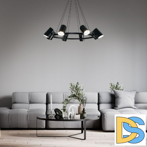 Подвесная люстра Eurosvet Splay 70147/8 черный a062034