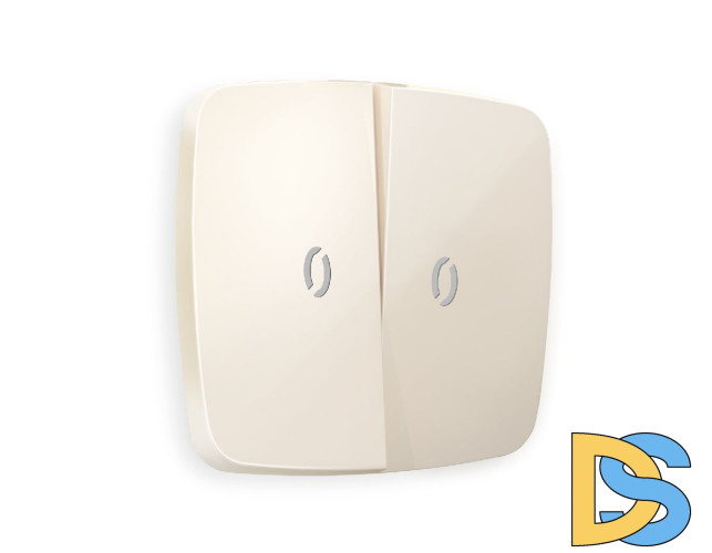 Лицевая панель для выключателя двухклавишного с подсветкой Ambrella Volt Omega OP3040