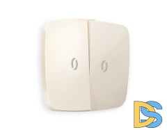 Лицевая панель для выключателя двухклавишного с подсветкой Ambrella Volt Omega OP3040