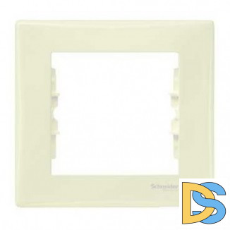 Рамка IP44 1-ая (одинарная), влагозащитная, Бежевый, серия Sedna, Schneider Electric