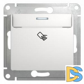 Выключатель карточный для гостиниц, Белый, серия Glossa, Schneider Electric