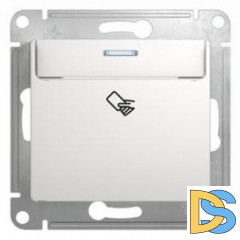 Выключатель карточный для гостиниц, Белый, серия Glossa, Schneider Electric
