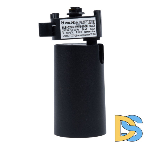 Трековый однофазный светильник Volpe ULB-Q276 8W/3000К BLACK UL-00011816