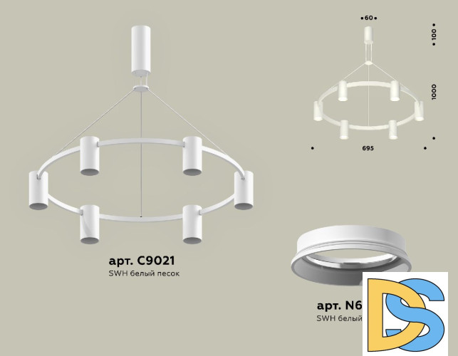 Подвесная люстра Ambrella Light Traditional DIY (С9021, N6101) XB9021100