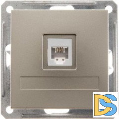 Розетка телефонная 1-ая 4 контакта, RJ-11, Шампань, серия Wessen 59, Schneider Electric