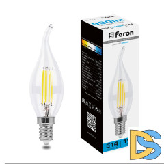 Лампа светодиодная Feron LB-714 Свеча на ветру E14 11W 6400K 38237