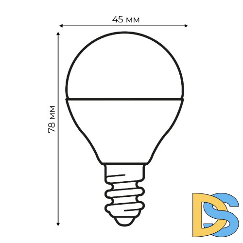 Лампа светодиодная Uniel LED-G45-6W/4000K/E14/FR/RA95 PLK01WH UL-00011182