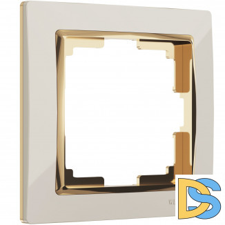 Рамка на 1 пост (слоновая кость/золото) W0011932