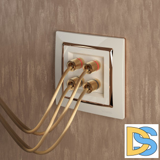 Рамка на 1 пост (слоновая кость/золото) W0011932